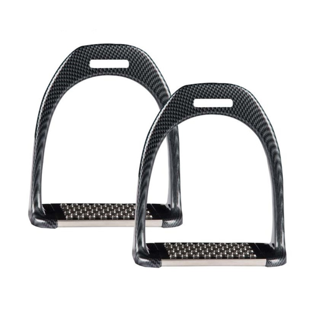 ALLOY STIRRUPS CARBON FINISHED