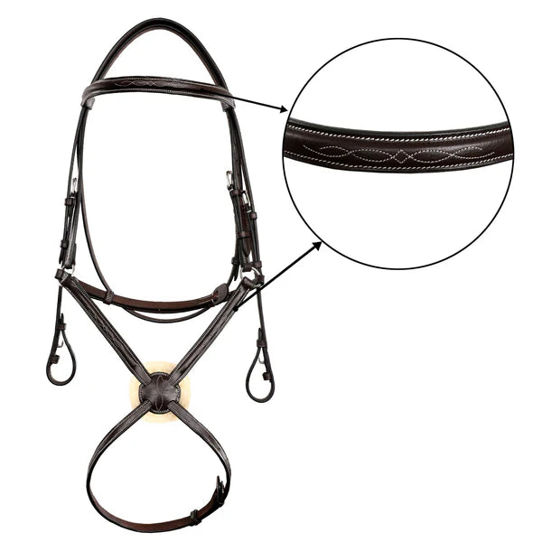 Affordable Traditional Fancy Raised Figure 8 Bridle With Laced Reins
