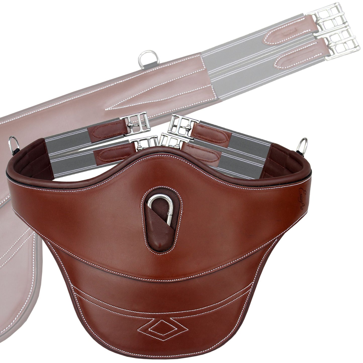 ExionPro Belly Guard Girth - Grey Elastic With White Lines