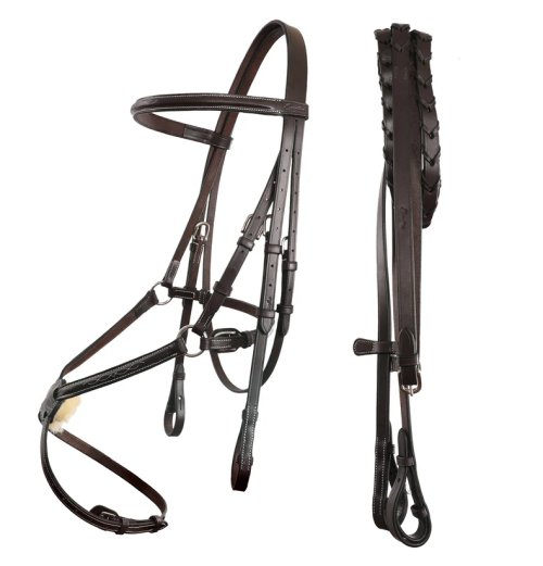 Affordable Traditional Fancy Raised Figure 8 Bridle With Laced Reins