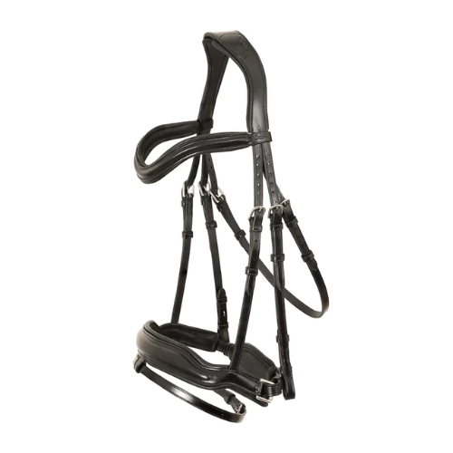 Classic Dressage Anatomic Bridle with Rubber Reins
