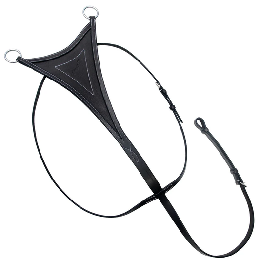 Running Martingale for Horses with Soft Leather Bib