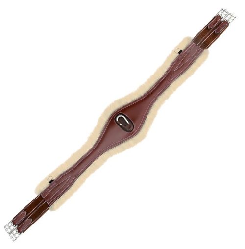 Snap Over Lay Girth with Sheepskin Padding - Matching Elastic