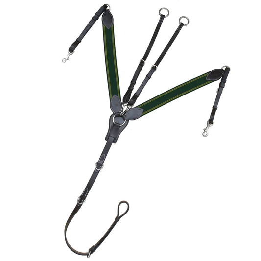 Padded Leaf Shape Horse Breastplate with Running Attachment