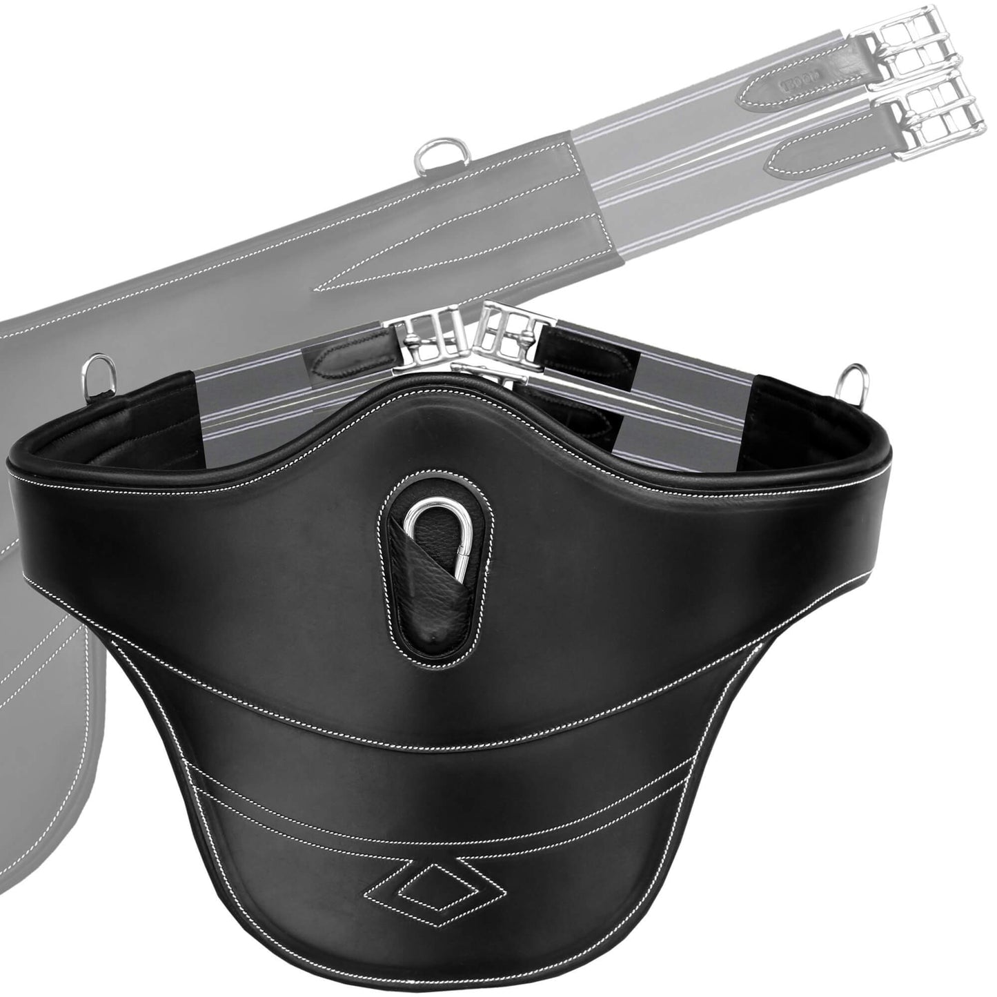 ExionPro Belly Guard Girth - Grey Elastic With White Lines